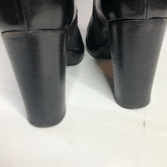 Laura Bellariva High Heel Platform Black Leather Boots Sz 39 - Picture 7 of 16